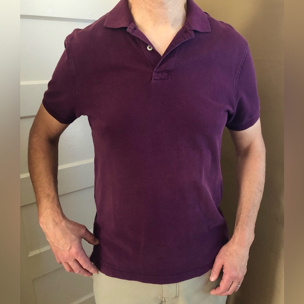 J. Crew Eggplant Maroon Purple J. Crew Classic Polo Shirt fall color